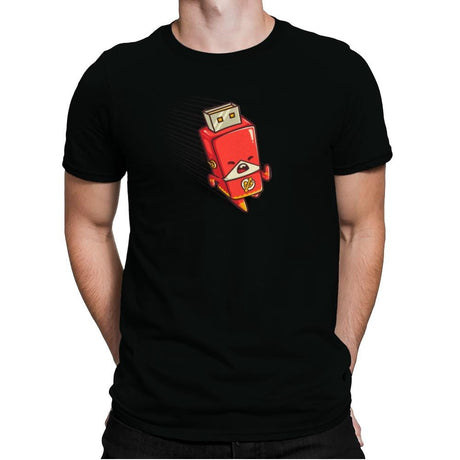 Flash Drive - Mens Premium T-Shirts RIPT Apparel Small / Black