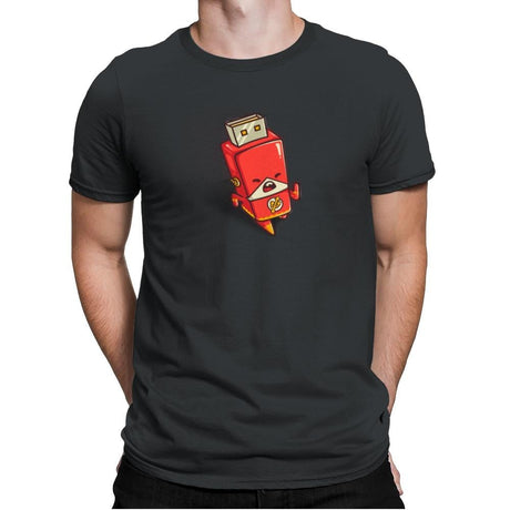 Flash Drive - Mens Premium T-Shirts RIPT Apparel Small / Heavy Metal