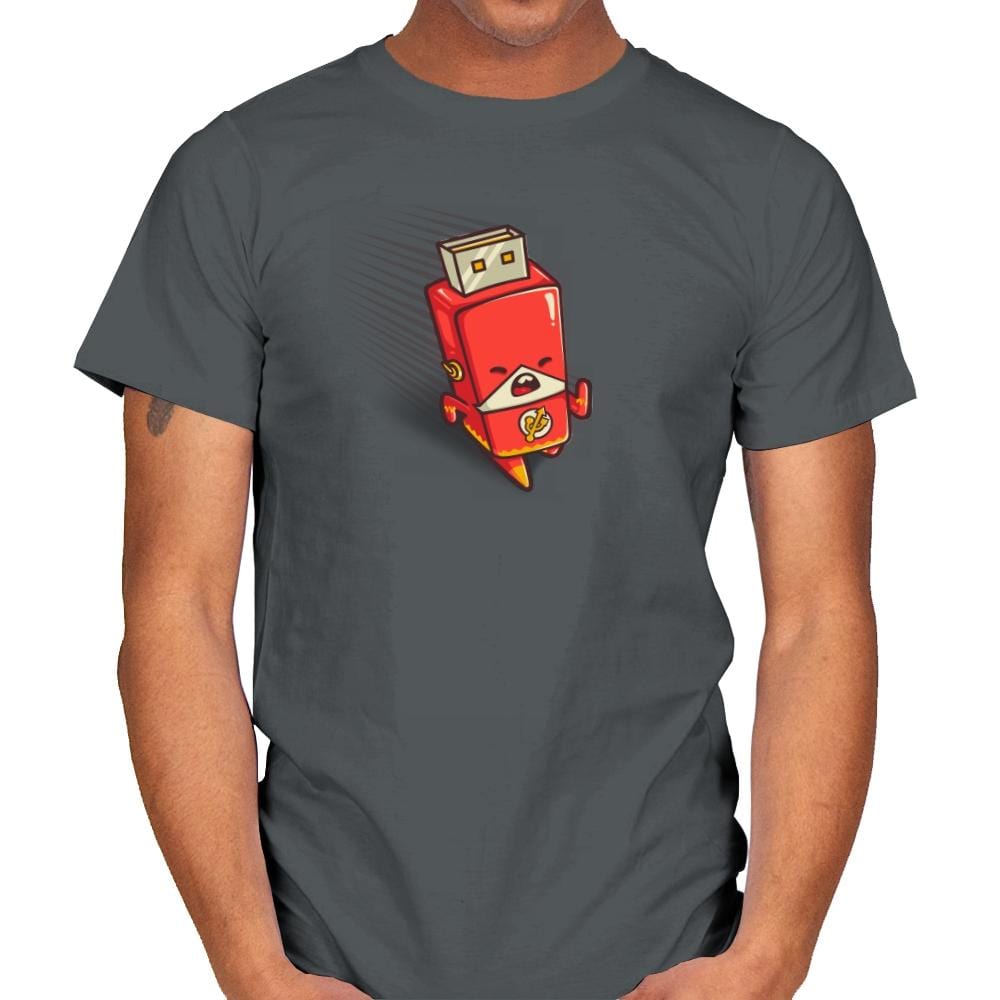 Flash Drive - Mens T-Shirts RIPT Apparel Small / Charcoal