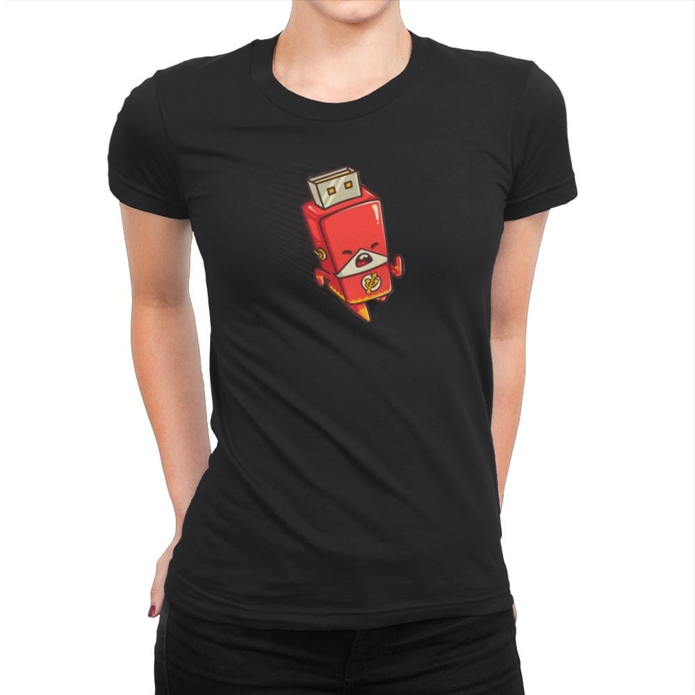Flash Drive - Womens Premium T-Shirts RIPT Apparel Small / Black