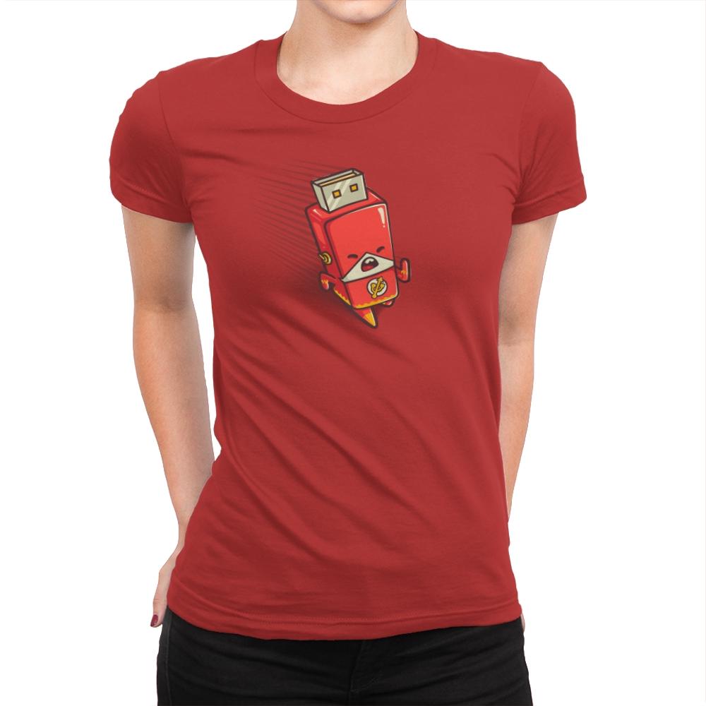 Flash Drive - Womens Premium T-Shirts RIPT Apparel Small / Red