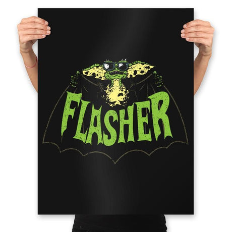 Flasher - Prints Posters RIPT Apparel 18x24 / Black