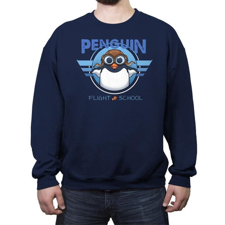 Flight School - Crew Neck Sweatshirt Crew Neck Sweatshirt RIPT Apparel Small / Navy