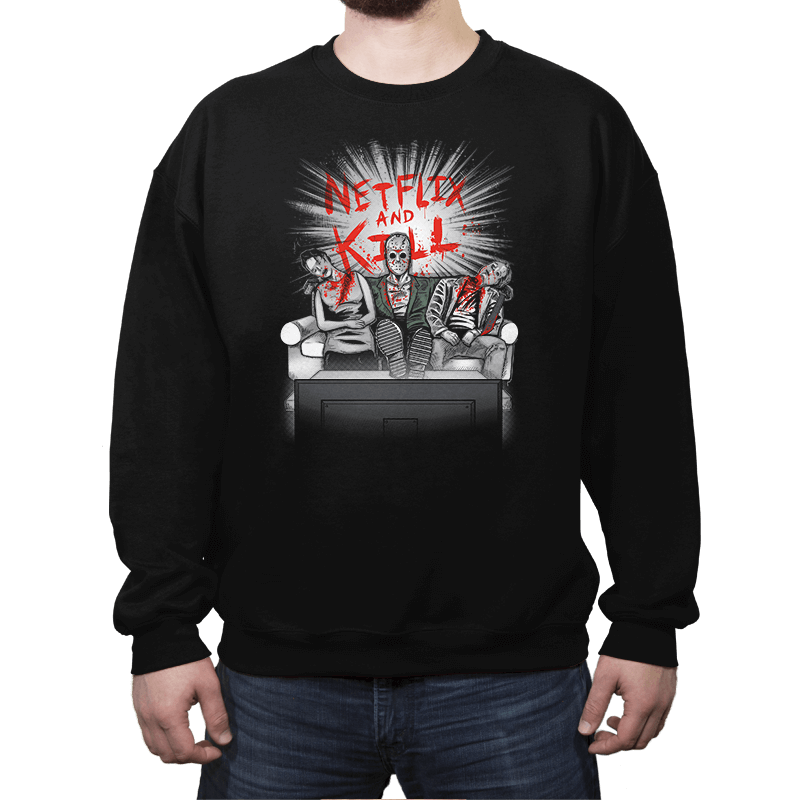 'Flix and Kill - Crew Neck Sweatshirt Crew Neck Sweatshirt RIPT Apparel