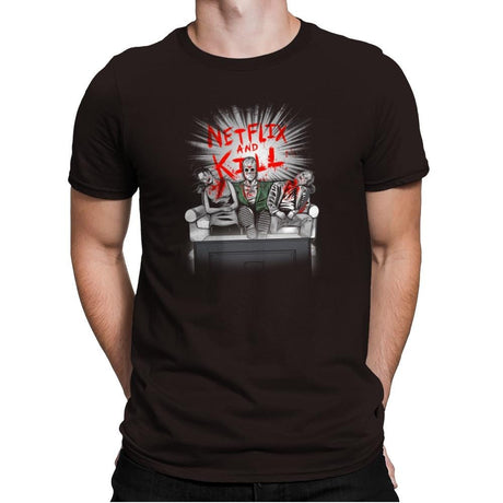 'Flix and Kill Exclusive - Mens Premium T-Shirts RIPT Apparel Small / Dark Chocolate