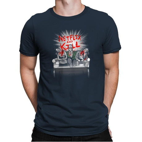 'Flix and Kill Exclusive - Mens Premium T-Shirts RIPT Apparel Small / Indigo