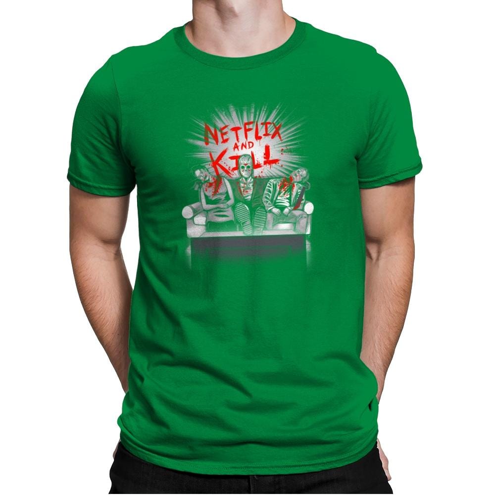 'Flix and Kill Exclusive - Mens Premium T-Shirts RIPT Apparel Small / Kelly Green