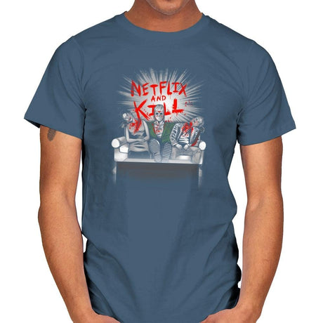 'Flix and Kill Exclusive - Mens T-Shirts RIPT Apparel Small / Indigo Blue