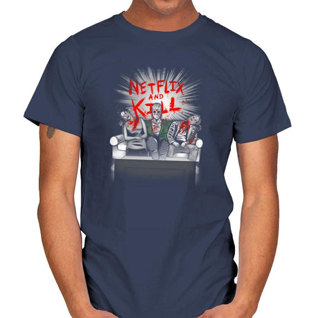 'Flix and Kill Exclusive - Mens T-Shirts RIPT Apparel Small / Navy