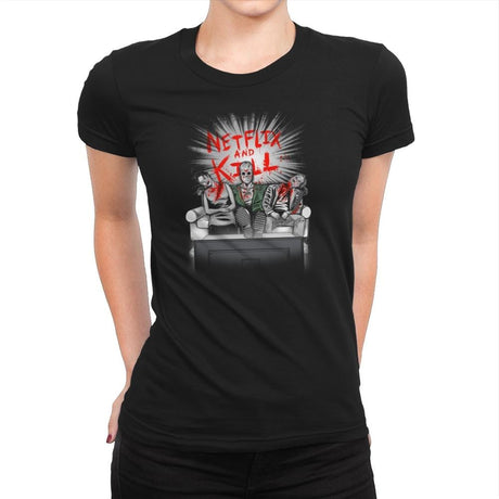 'Flix and Kill Exclusive - Womens Premium T-Shirts RIPT Apparel Small / Black