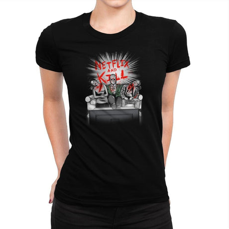 'Flix and Kill Exclusive - Womens Premium T-Shirts RIPT Apparel Small / Indigo