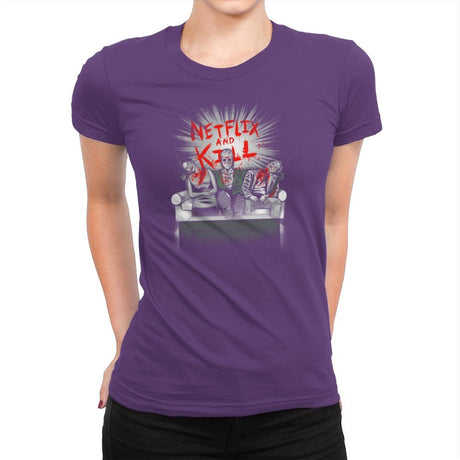 'Flix and Kill Exclusive - Womens Premium T-Shirts RIPT Apparel Small / Purple Rush