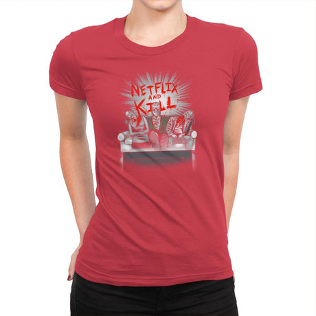 'Flix and Kill Exclusive - Womens Premium T-Shirts RIPT Apparel Small / Red