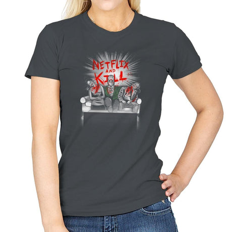 'Flix and Kill Exclusive - Womens T-Shirts RIPT Apparel Small / Charcoal