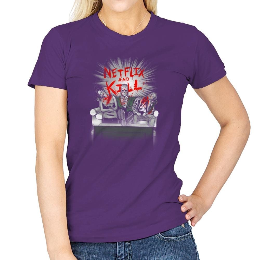 'Flix and Kill Exclusive - Womens T-Shirts RIPT Apparel Small / Purple