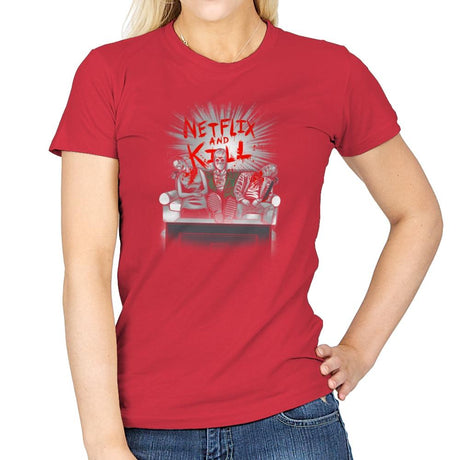 'Flix and Kill Exclusive - Womens T-Shirts RIPT Apparel Small / Red
