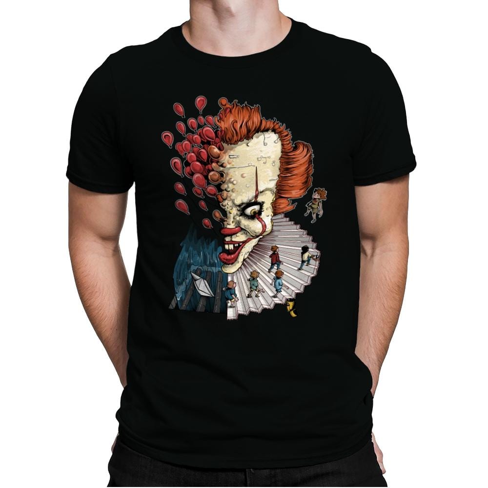 Floating Clown - Anytime - Mens Premium T-Shirts RIPT Apparel Small / Black