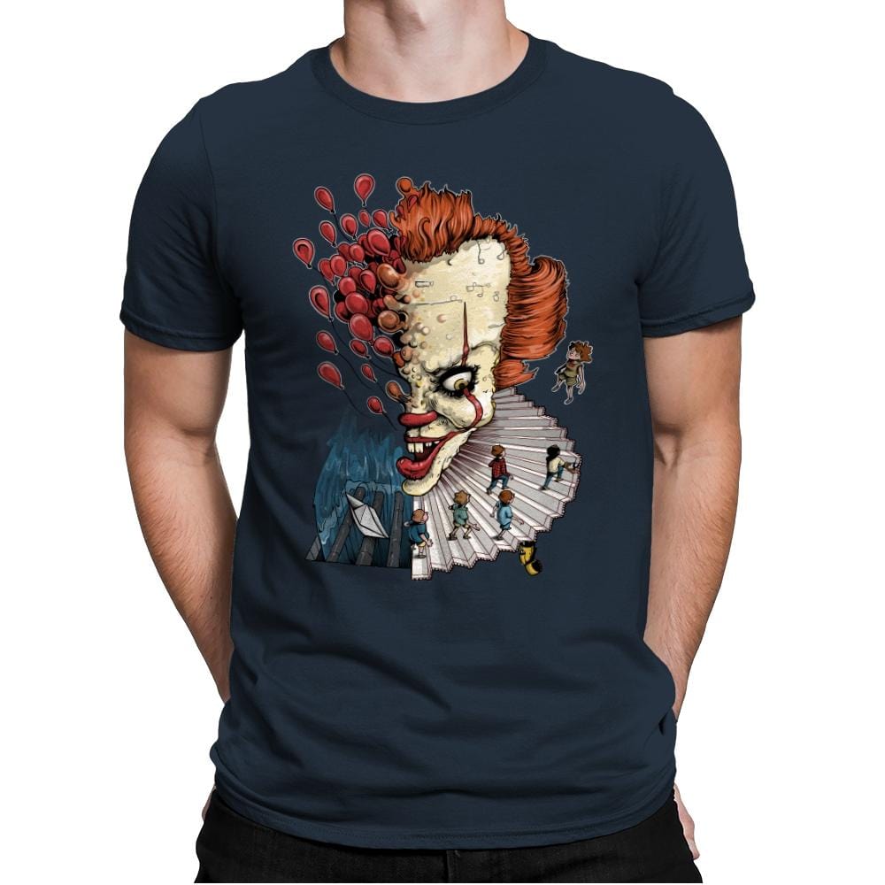 Floating Clown - Anytime - Mens Premium T-Shirts RIPT Apparel Small / Indigo