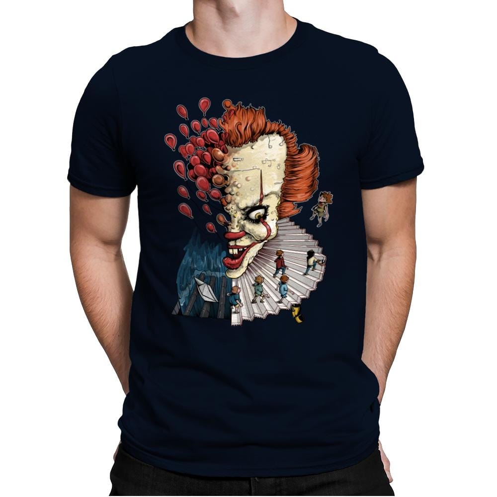 Floating Clown - Anytime - Mens Premium T-Shirts RIPT Apparel Small / Midnight Navy