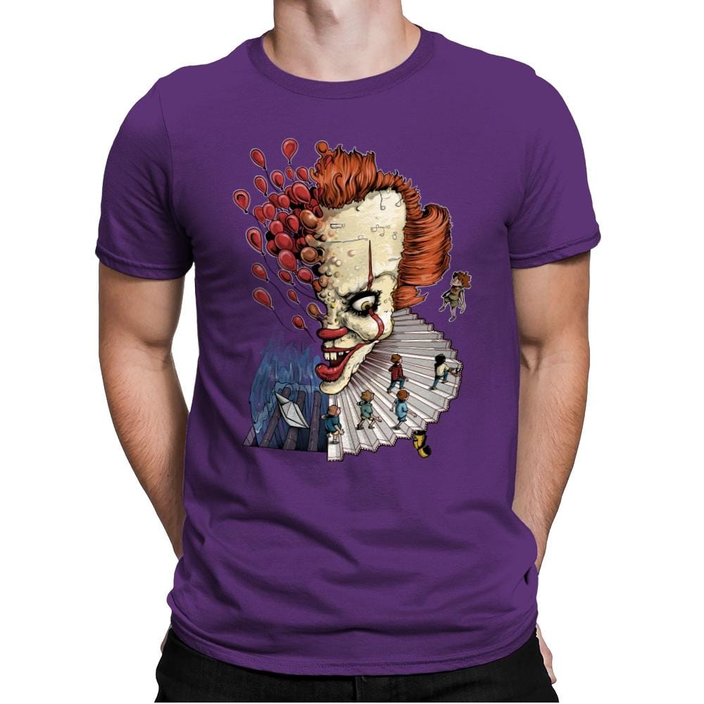 Floating Clown - Anytime - Mens Premium T-Shirts RIPT Apparel Small / Purple Rush