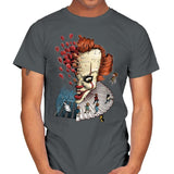 Floating Clown - Anytime - Mens T-Shirts RIPT Apparel Small / Charcoal