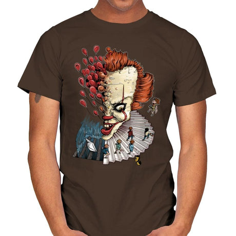 Floating Clown - Anytime - Mens T-Shirts RIPT Apparel Small / Dark Chocolate