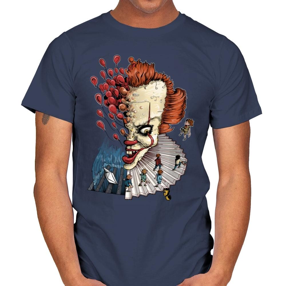 Floating Clown - Anytime - Mens T-Shirts RIPT Apparel Small / Navy
