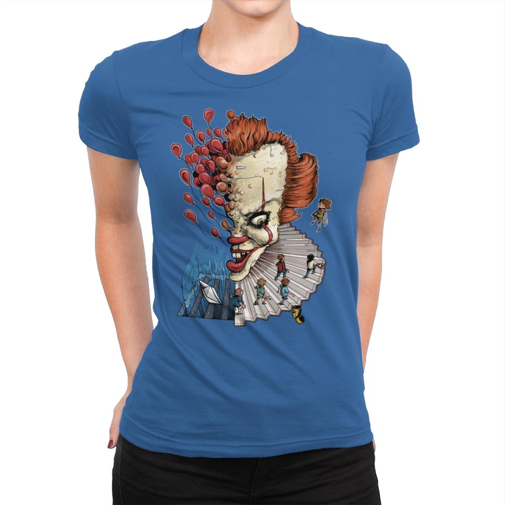 Floating Clown - Anytime - Womens Premium T-Shirts RIPT Apparel Small / Royal