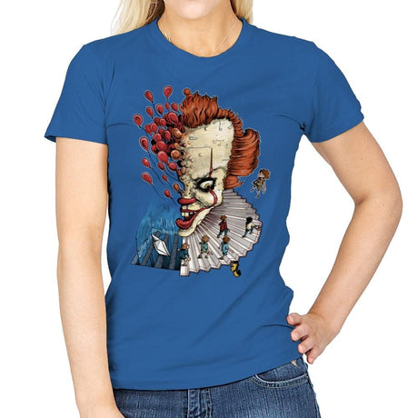 Floating Clown - Anytime - Womens T-Shirts RIPT Apparel Small / Royal