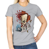 Floating Clown - Anytime - Womens T-Shirts RIPT Apparel Small / Sport Grey