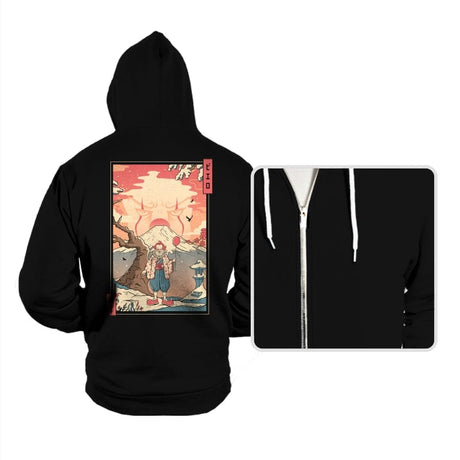 Floating Nightmare Ukiyo-e - Hoodies Hoodies RIPT Apparel Small / Black