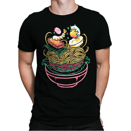 Floating Ramen - Mens Premium T-Shirts RIPT Apparel Small / Black