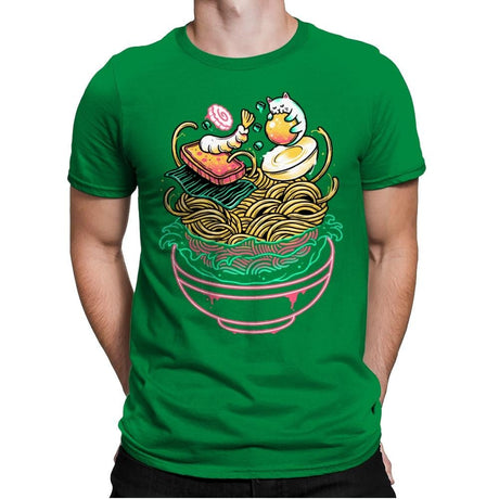 Floating Ramen - Mens Premium T-Shirts RIPT Apparel Small / Kelly