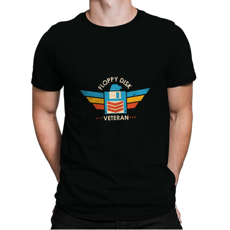 Floppy Disk Veteran - Expert in the Old School of Storage - Mens Premium T-Shirts RIPT Apparel Small / Black