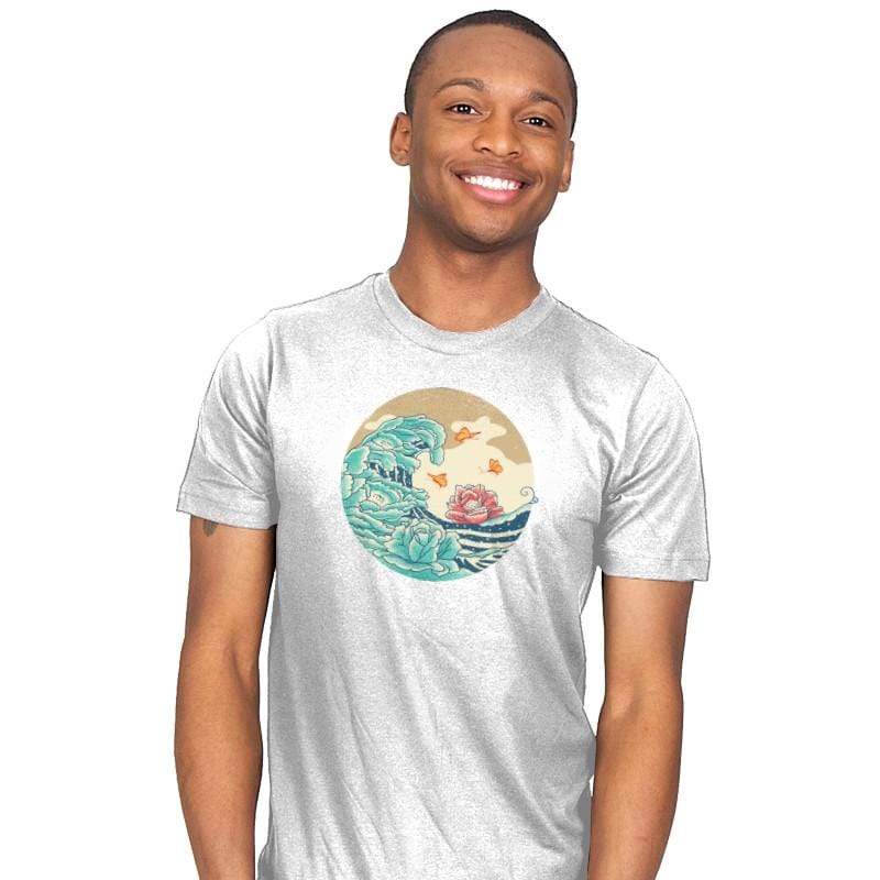 Floral Wave - Mens T-Shirts RIPT Apparel Small / White
