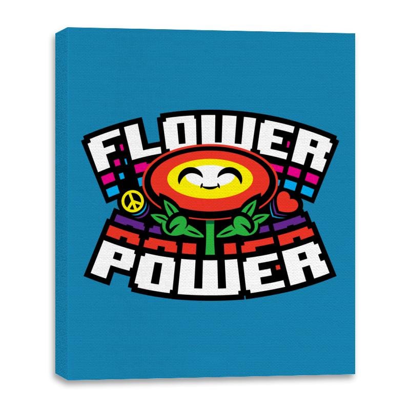Flower Power Up - Canvas Wraps Canvas Wraps RIPT Apparel 16x20 / Sapphire