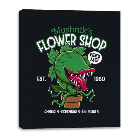 Flower Shop - Canvas Wraps Canvas Wraps RIPT Apparel 16x20 / Black