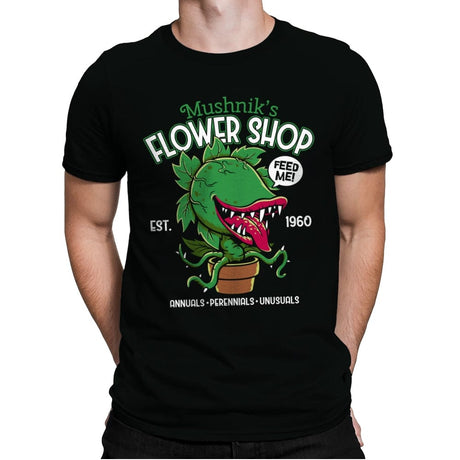 Flower Shop - Mens Premium T-Shirts RIPT Apparel Small / Black