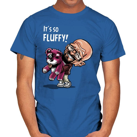 Fluffy Pink Bear - Mens T-Shirts RIPT Apparel Small / Royal