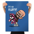 Fluffy Pink Bear - Prints Posters RIPT Apparel 18x24 / Royal