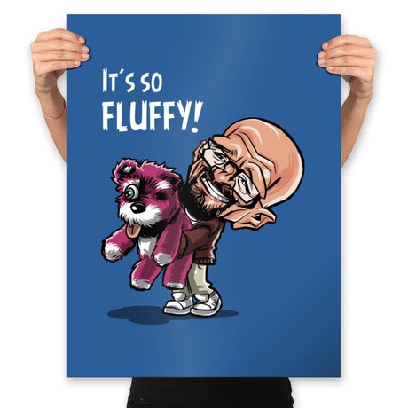 Fluffy Pink Bear - Prints Posters RIPT Apparel 18x24 / Royal