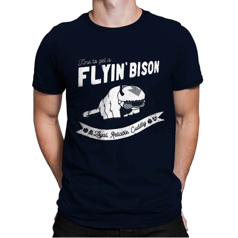 Flyin Bison - Mens Premium T-Shirts RIPT Apparel Small / Midnight Navy
