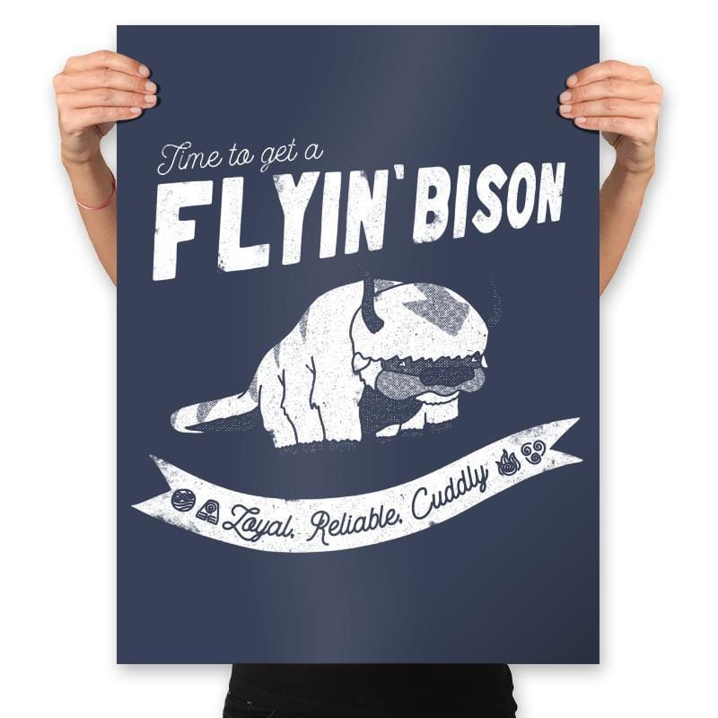 Flyin Bison - Prints Posters RIPT Apparel 18x24 / Navy