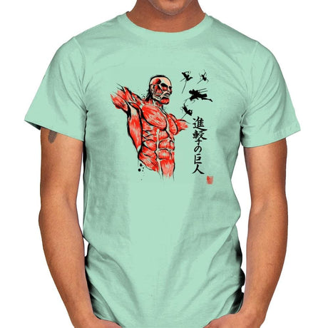 Flying For Freedom - Sumi Ink Wars - Mens T-Shirts RIPT Apparel Small / Mint Green