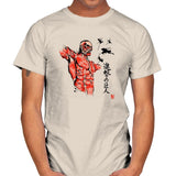 Flying For Freedom - Sumi Ink Wars - Mens T-Shirts RIPT Apparel Small / Natural