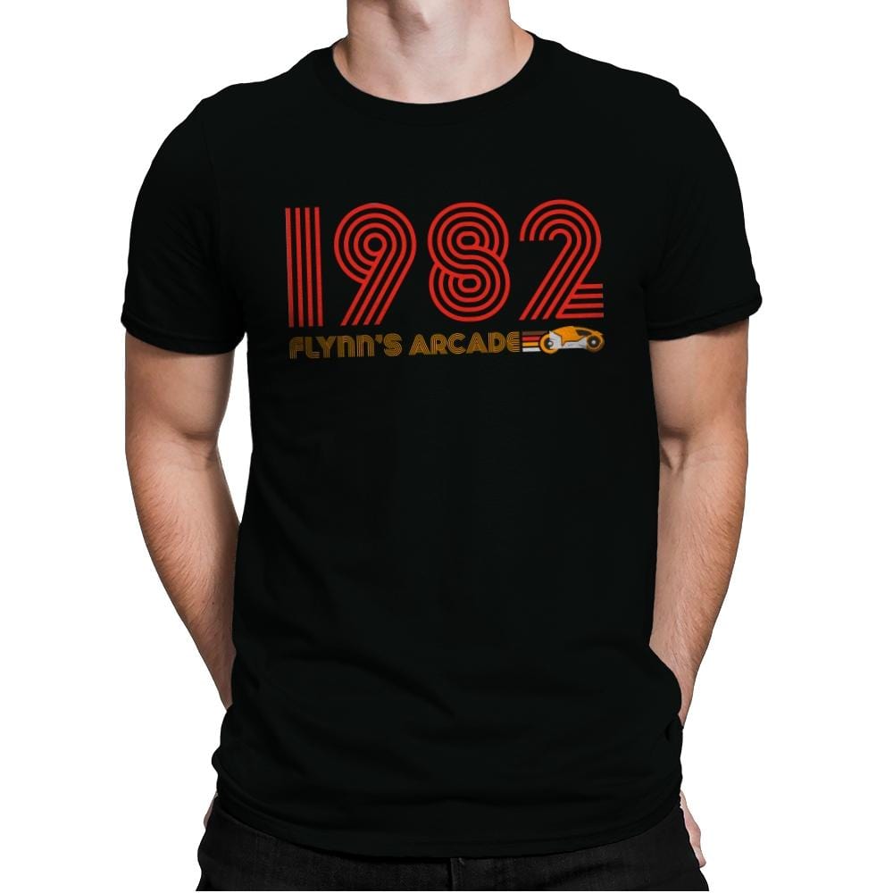 Flynn's Arcade 1982 - Mens Premium T-Shirts RIPT Apparel Small / Black