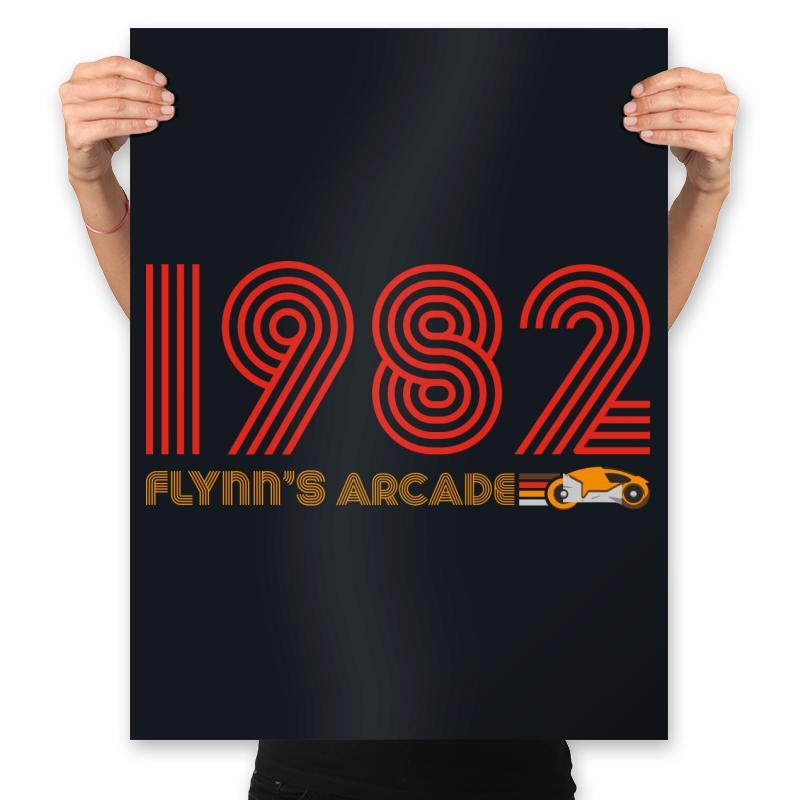 Flynn's Arcade 1982 - Prints Posters RIPT Apparel 18x24 / Black