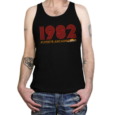 Flynn's Arcade 1982 - Tanktop Tanktop RIPT Apparel X-Small / Black