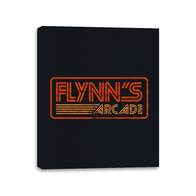 Flynn's Arcade 80s Retro - Canvas Wraps Canvas Wraps RIPT Apparel 11x14 / Black