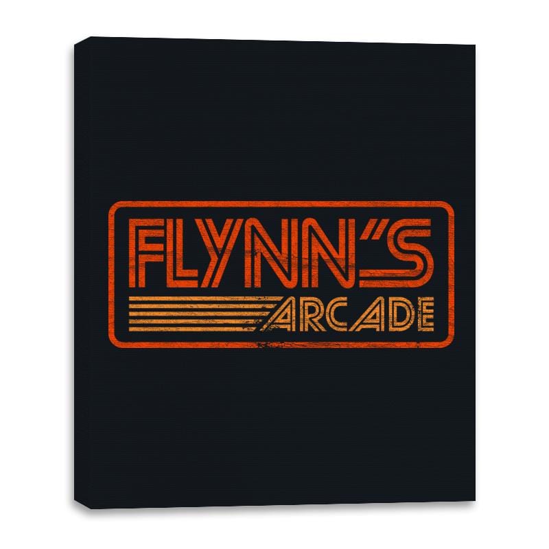 Flynn's Arcade 80s Retro - Canvas Wraps Canvas Wraps RIPT Apparel 16x20 / Black